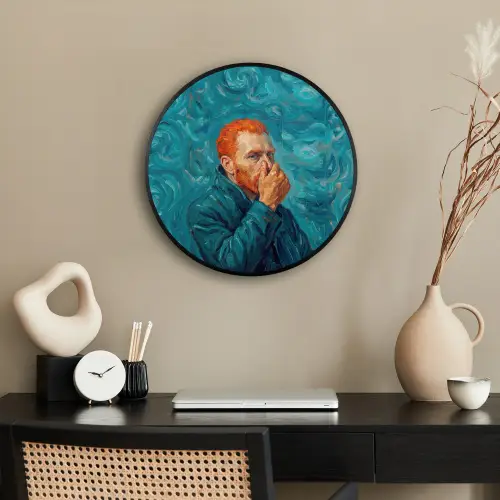 Portret - Klassiek - Blauw Fotolijst rond zonder passe partout klein -sfeer1