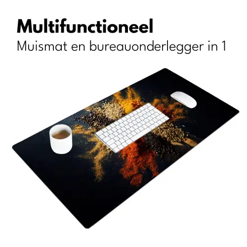 Specerijen - Explosie - Oranje Muismat XXL klein -sfeer4