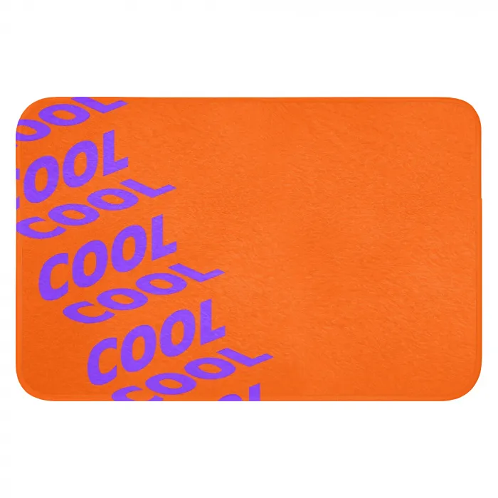 Cool - Paars - Oranje Badmat klein -3d