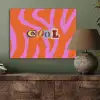 Zebraprint - Grafisch - COOL - Oranje PET vilt klein -sfeer2