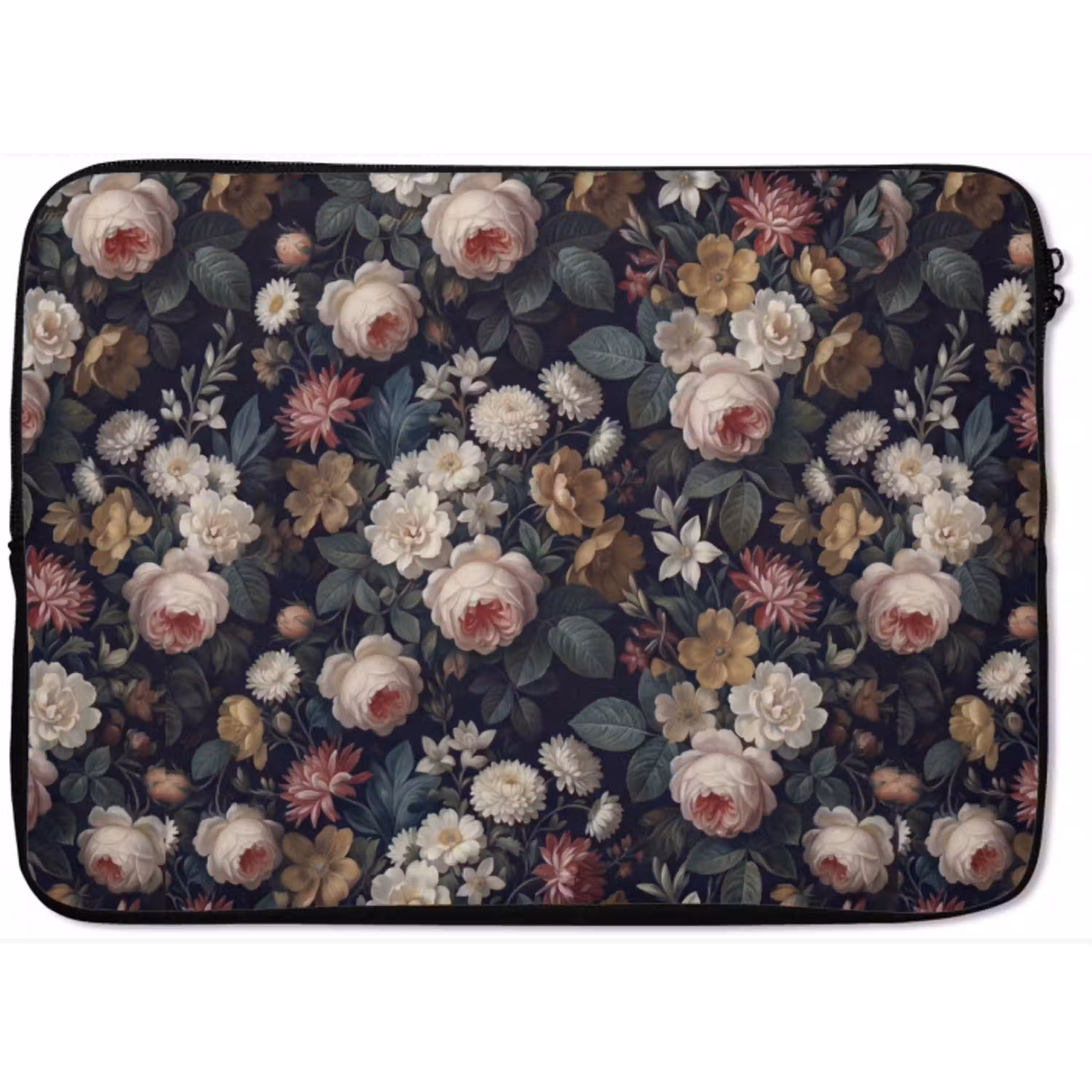 Bloemen - Boeket - Botanisch - Vintage - Donkere achtergrond laptophoes neopreen klein -zkaufland3dotto