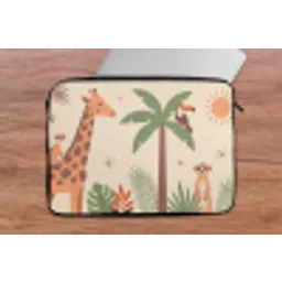 Dieren - Tropisch - Safari - Kleurrijk laptophoes neopreen klein -tafel
