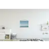 Zeilbootje - Kalme zee - Helderblauwe hemel textielposter latten blank klein -kinderkamer