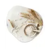 Bloem - Hout - Tarwe Wandcirkel Organisch Plexiglas middel -3d