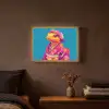 Bloemenkrans - Hagedis - Kimono - Paars Light Box met batterij (Wandlamp) middel -sfeer4