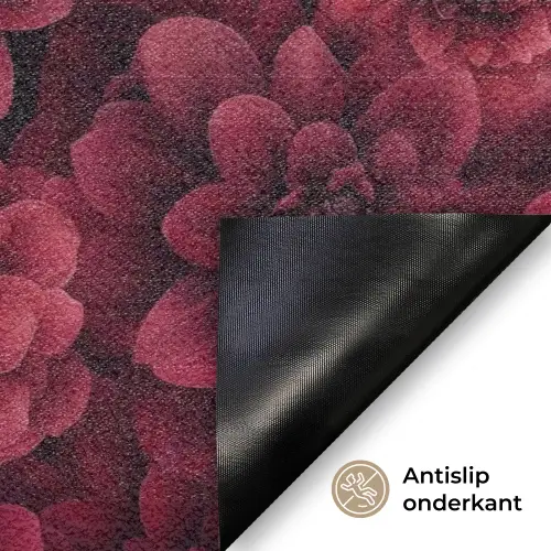 Dahlias - Bloemen - Rood Deurmat klein 898 -antislip_NL