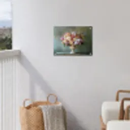 Orchidee - Boeket - Vaas - Bloemen tuinposter los doek klein -sfeer8