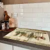 Hout - Keukengerei - Stilleven - Tegels Inductie beschermer vinyl 3mm klein -sfeer3