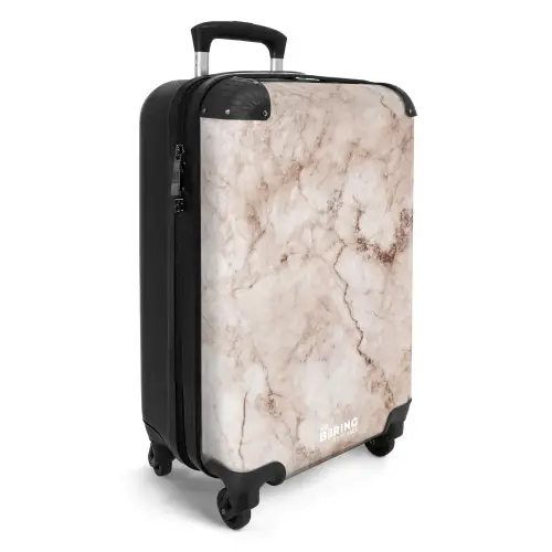Marmer - Rustiek Beige Marmer NBS - Handbagage koffer - Kinderen Unisex middel -productfoto_3d