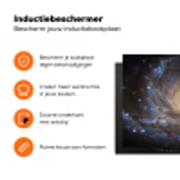 Kosmos - Sterrenstelsel - Donker Inductie beschermer vinyl 3mm klein -zzzzzzz-td-ups