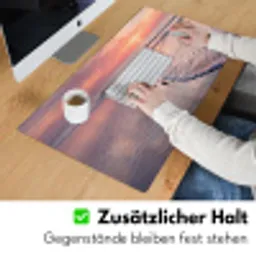 Meeuwen - Strand - Zee - Roze Muismat XXL klein -ysfeer3_duits