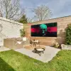 Schedel - Cyberpunk - Neon Rood Tuinposter op houten frame 2 cm dik xxl -sfeer2