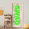 Slangenprint - SWAG - Neon - Groen deurposter klein -sfeer4