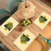 Felgeel - Vis - Strepen - Vinnen Placemat vinyl groot -zzsfeer5_Kitchenyeah-website