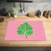 Blad - Groen - Illustratie - Minimalistisch Inductie beschermer vinyl 3mm klein -sfeer5