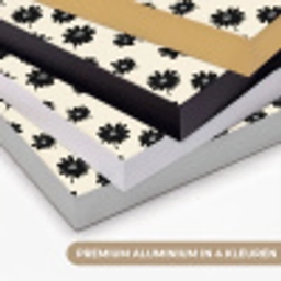 Madeliefjes - Grafisch - Zwart - Beige Textielframe zwart klein 947 -USP_kleurenNL