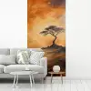 Boom - Landschap - Oranje fotobehang vinyl groot -woonkamer