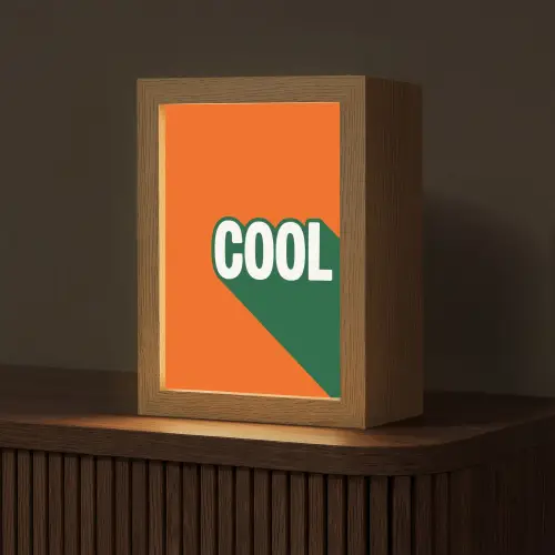 Cool - Oranje - Groen Light Box met kabel (Tafellamp) klein -z3d_website
