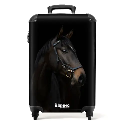 Elegant zwart paard NBS - Handbagage koffer - Unisex middel -productfoto_recht