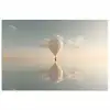 Luchtballon - Wolken - Water - Blauw poster papier klein -3d