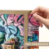 Schildpad - Graffiti - Skateboard - Jongens Light Box met batterij (Wandlamp kind) middel -USP_websiteprintNL