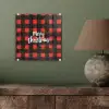 Geruit - Rood - Tekst - Christmas plexiglas 5mm klein -sfeer3