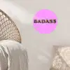 Felroze - Badass - Panterprint - Schaduw Wandcirkel behangsticker klein -sfeer4