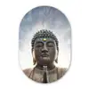 Boeddha hoofd - Buddha - Lucht - Spiritueel - Meditatie Wandcirkel Ovaal Forex klein -3d