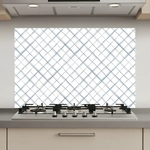 Raster - Blauw - Patroon keuken achterwand spatscherm klein 900 -3d_website