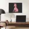 Zebra - Roze - Gestreept PET vilt klein -sfeer5