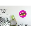 Hotdog - Roze - Retro Wandcirkel aluminium klein -kinderkamer