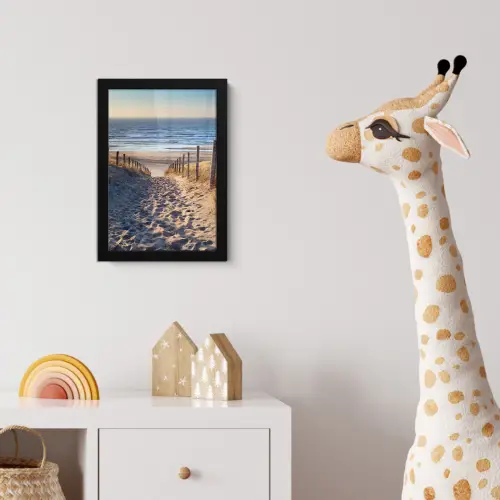 Zand - Strand - Duin - Zee - Zomer fotolijst zwart zonder passe partout klein -usfeer4_kinderkamer