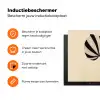 Bladeren - Gestreept - Stengel - Beige Inductie beschermer vinyl 3mm klein -zzzzzzz-td-ups