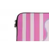 More coffee - Roze - Paars - Strepen - Mok laptophoes neopreen klein -detail