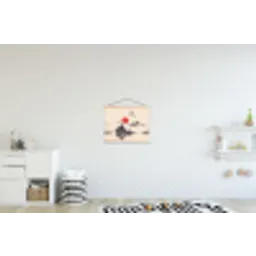 Oosters - Kraanvogels - Landschap textielposter latten blank klein -kinderkamer