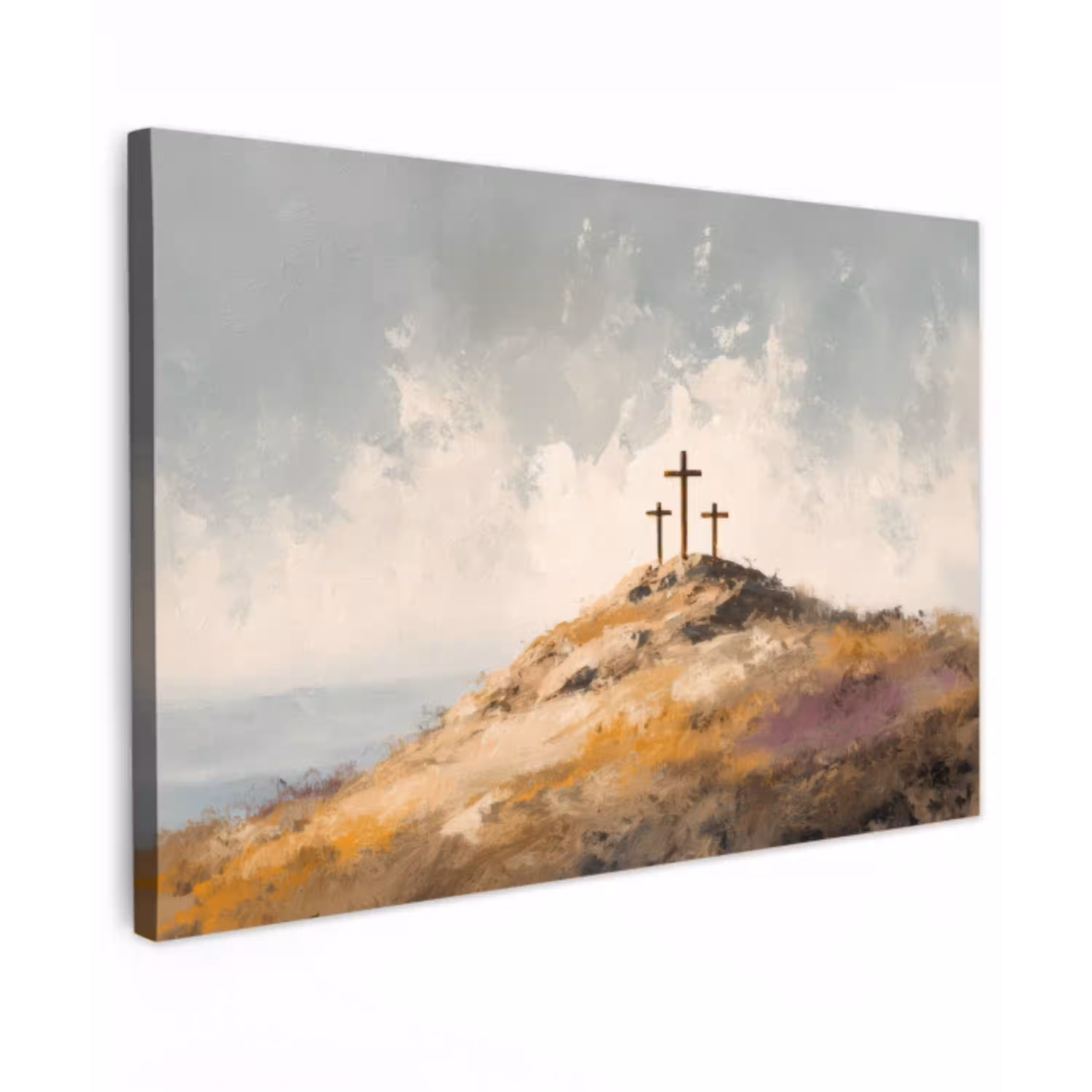 Heuvels - Abstract - Christendom  - Kruis canvas 2cm klein -z3d
