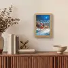 Kerstman - Rendier - Kerst - Sneeuw Light Box met kabel (Tafellamp) klein -sfeer2