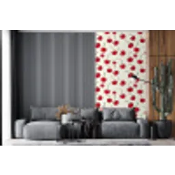 Kersen - Minimalistisch - Rood fotobehang vinyl groot 64 -bank