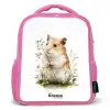 Dier - Natuur - Hamster Kinderrugzak - Roze middel -3d