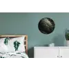 Blad - Groen - Nerven - Regendruppels Wandcirkel aluminium klein -slaapkamer