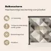 Geometrisch - Motief - Aardetinten Balkonbeschermer Duitsland klein 596 -specs_NL