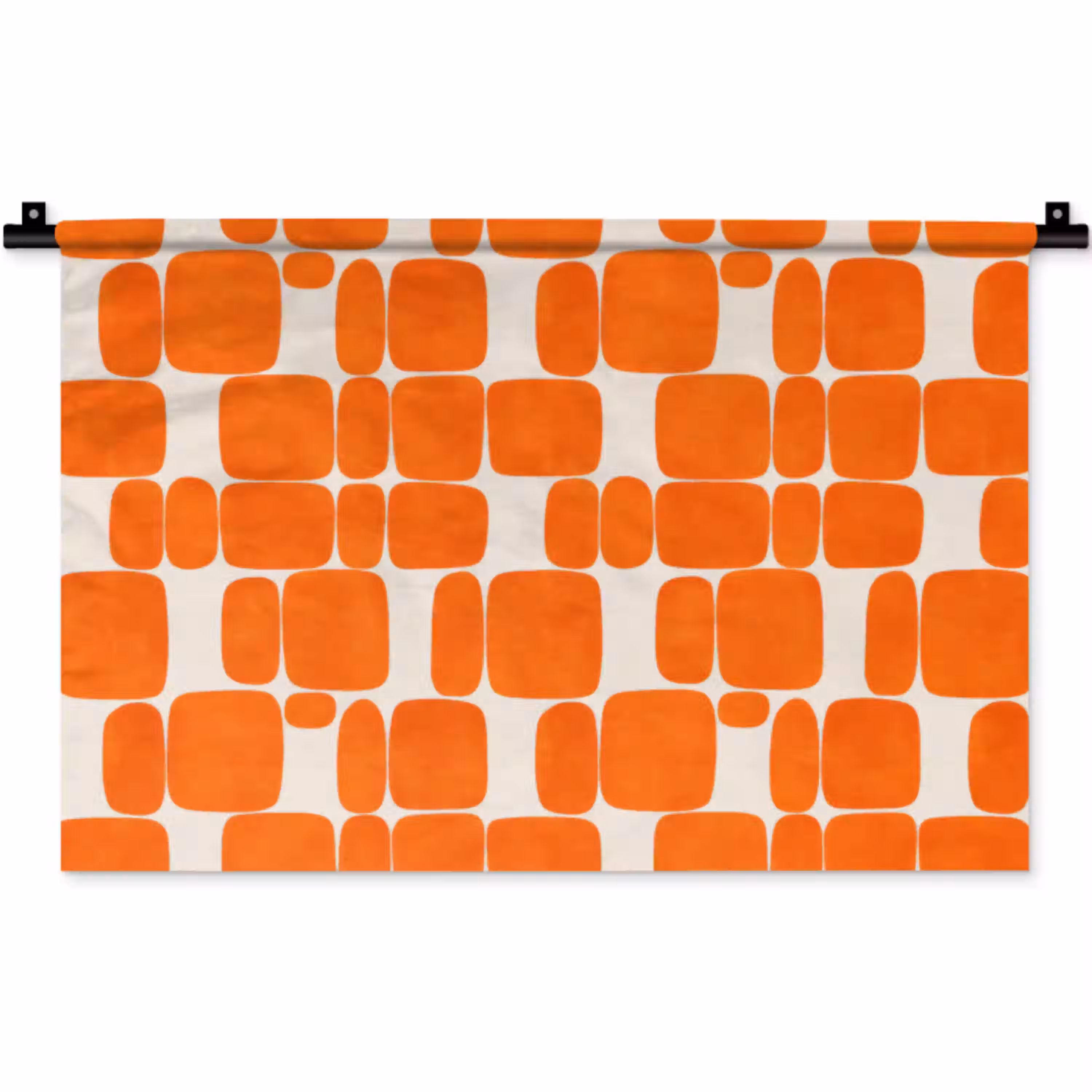 Patroon - Retro - Oranje Wandkleed katoen klein 269 -zz3d