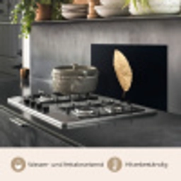 Black en gold - Bladeren - Zwart - Planten - Luxe keuken achterwand spatscherm klein -usp_DE