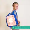 Ronde zon met gezicht Kinderrugzak - Blauw middel -sfeer3_NL