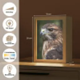 Buizerd - Roofvogel - Natuur - Bruin Light Box met kabel (Kinderlampje) klein -USP_websiteoverzichtDE