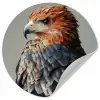 Vogel - Realistisch - Veren - Bruin Wandcirkel behangsticker klein -3d