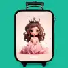 Prinses in een roze jurk met kroon Kinderkoffer - Zwart klein -zzz_website3d_nbs
