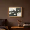 Modern - Zwart wit - Abstract - Kunst Light Box met batterij (Wandlamp) middel -sfeer4