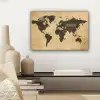 Wereldkaart - Quote - Vintage canvas 2cm klein -sfeer6