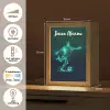 Voetballer - Trap - Blauw - Digitaal Light Box met kabel (Kinderlampje) klein -USP_NL